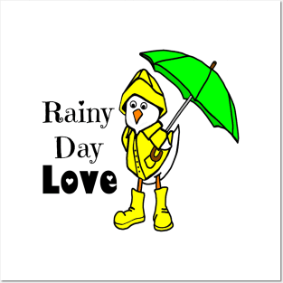 Rainy Day Love Duck Posters and Art